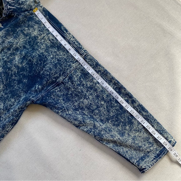 Vintage ID# Official Identification Denim Acid Wash Trench Coat Size 3 Unisex - Picture 6 of 16